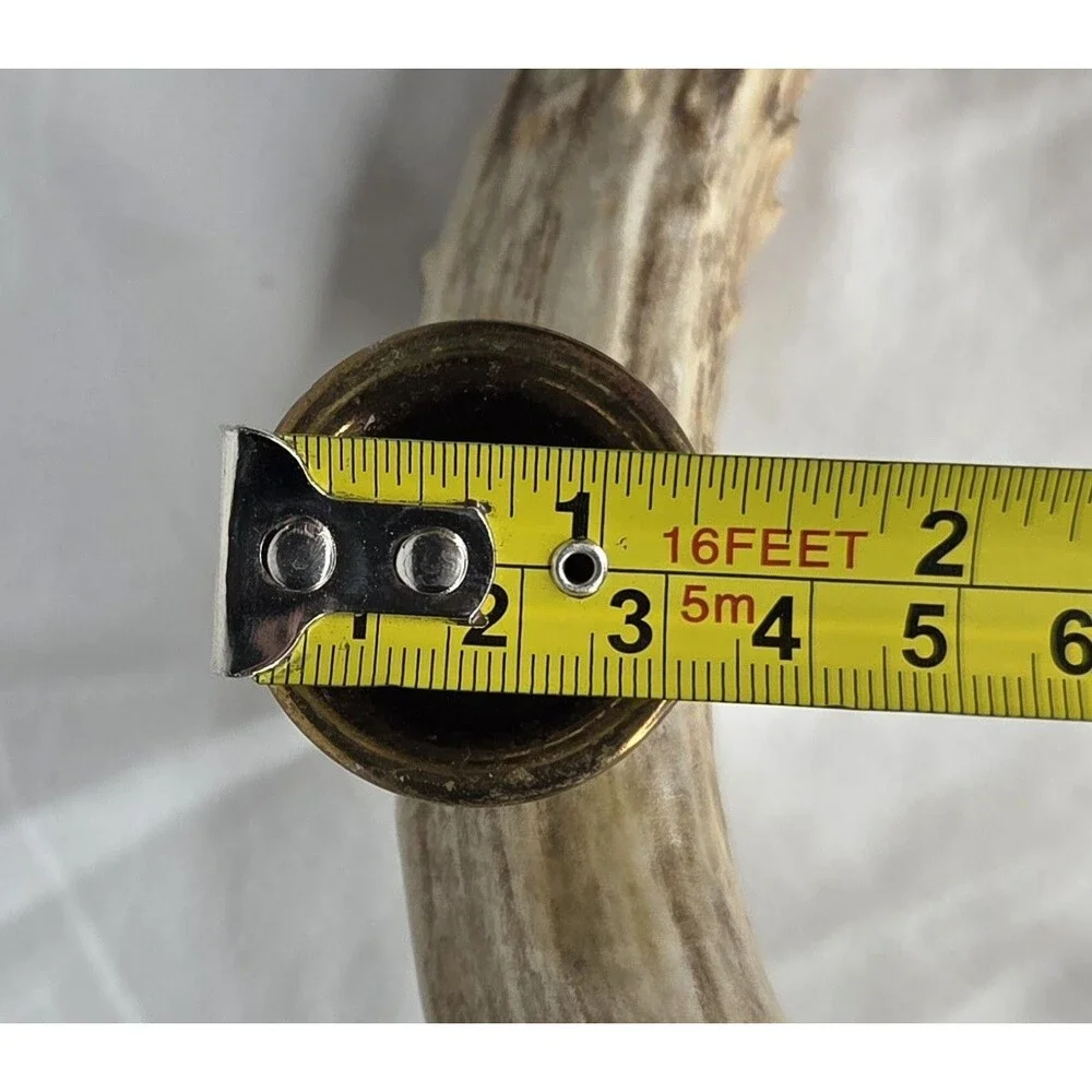 Vtg Genuine Rocky Mountain 4-Point Deer Antler Candle Holder Shed Lodge Cabin